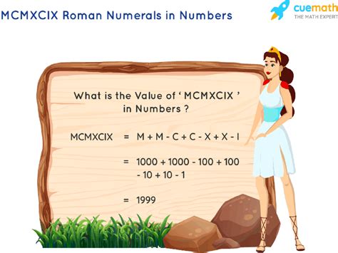 Here is the answer to the question: MCMXIX meaning or MCMXIX in Arabic Numrerals. . Mcmxcix roman numerals